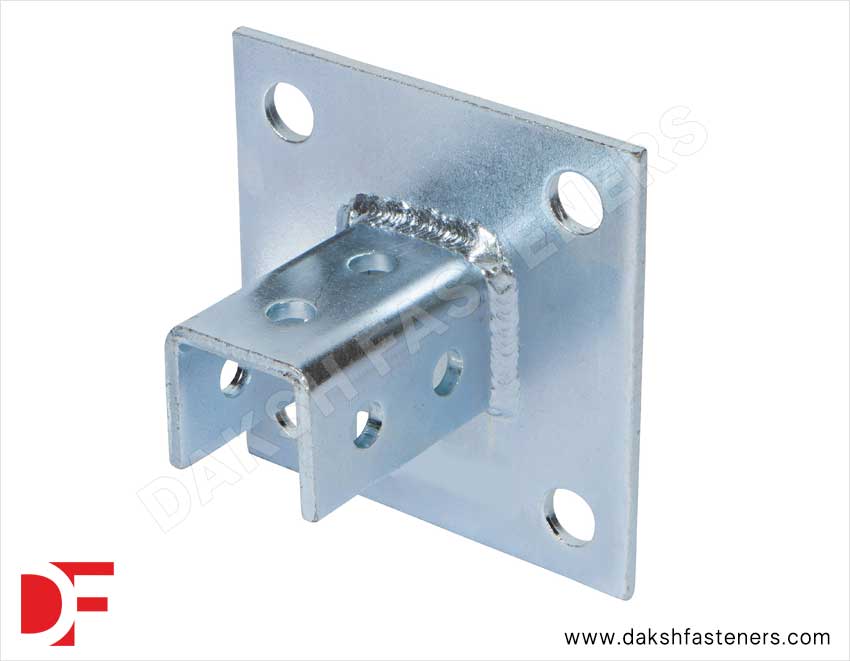 Post Base Single Channel, 4 Hole, Square, 3-1/2 Channel Manufacturers Exporters Suppliers in India Ludhiana