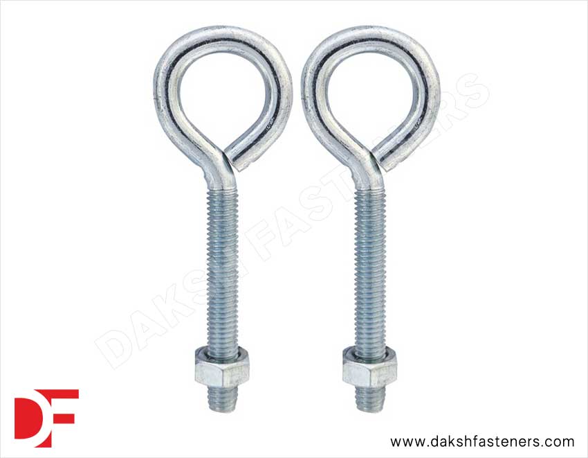 Eye Bolts - Silver (M8 x 60mm) Manufacturers Exporters Suppliers in India Ludhiana