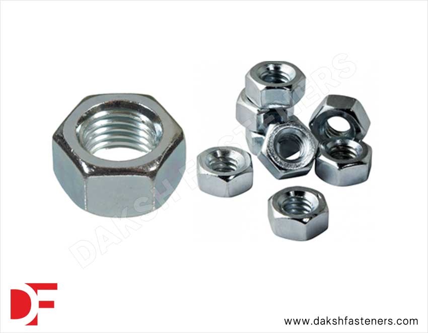 Hex Nuts Zinc Plated Manufacturers Exporters Suppliers in India Ludhiana